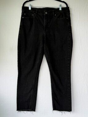 GAP Vintage Slim Mid‑Rise Black Jeans Size 14R / 32